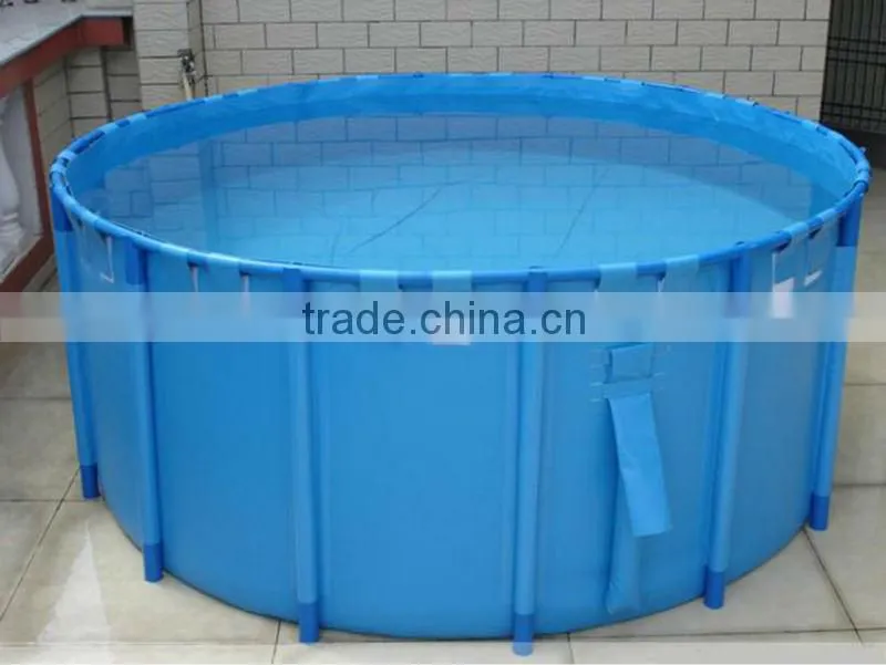 Tarpaulin Waterproof Flexible fish ponds , folding fish tanks