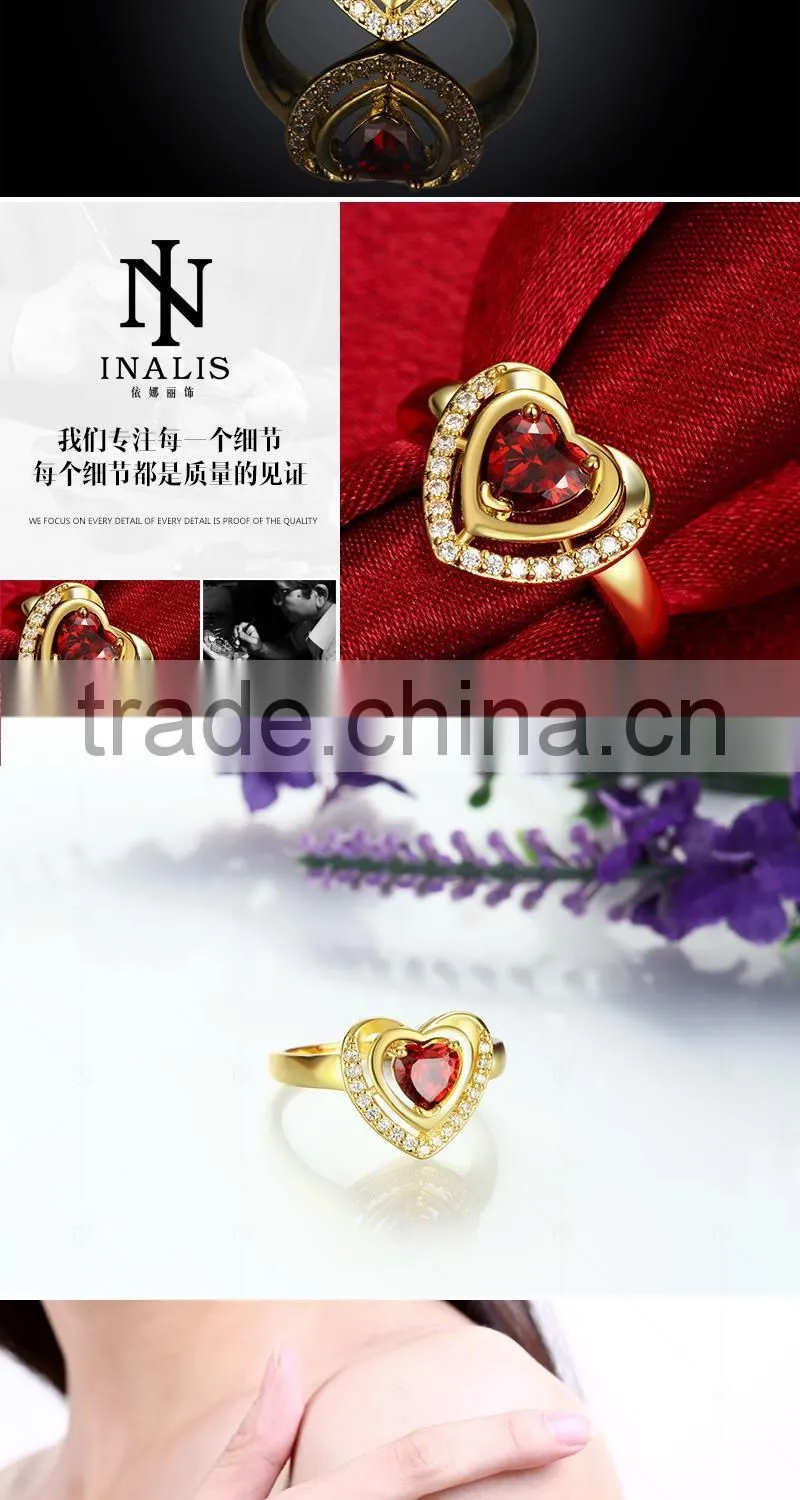2016 Well-built Fashion Top-level Women Gold Gemstone Ring