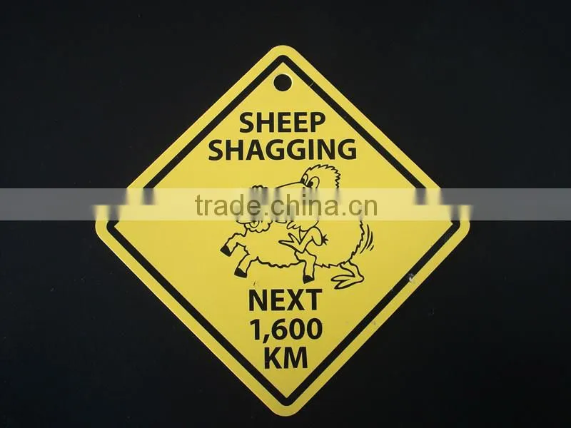 plastic PP PVC safety warning car sign sticker