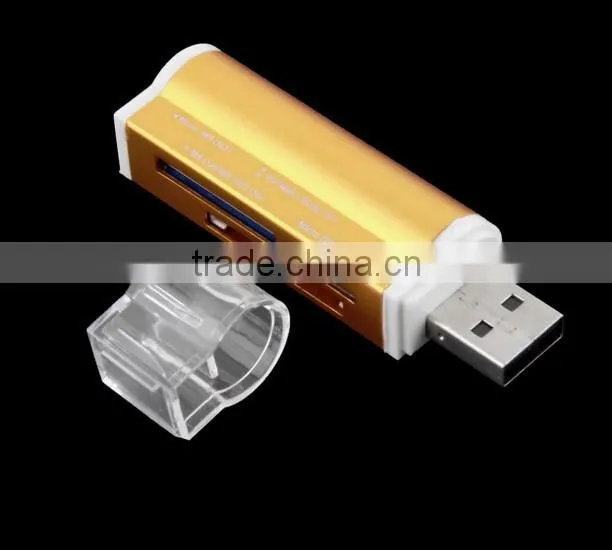 2.0 USB Interface and SM Card ,MMC Card,SD Card,XD Card ,CF Card LighterType Card Reader