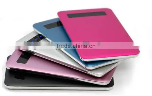 very flat power bank with stanless back,chargers for Iphones