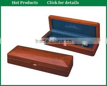 Cherry wood pen box with transparent window