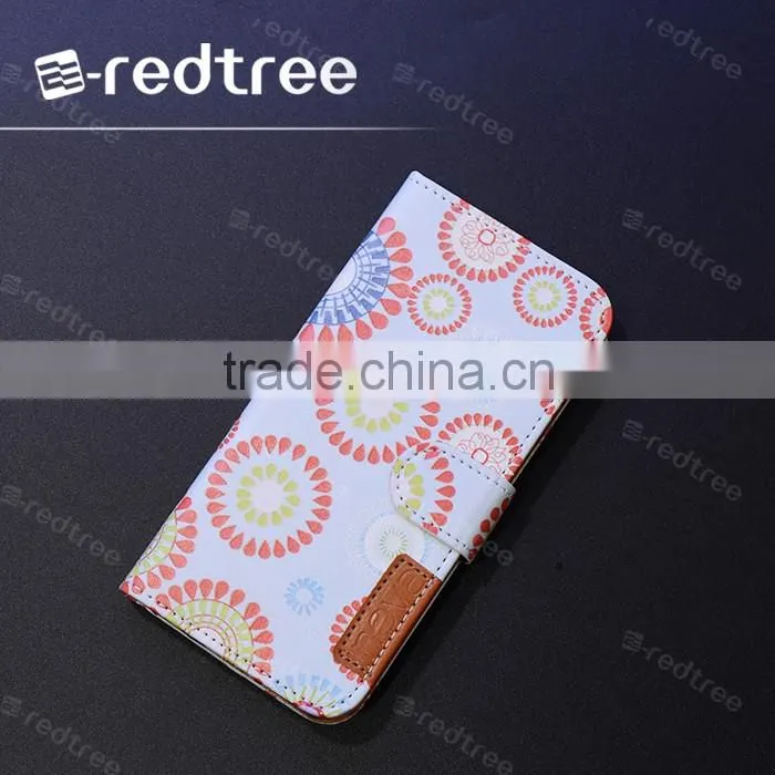 Lucky flower 3D printed flip card slot hand phone cover case