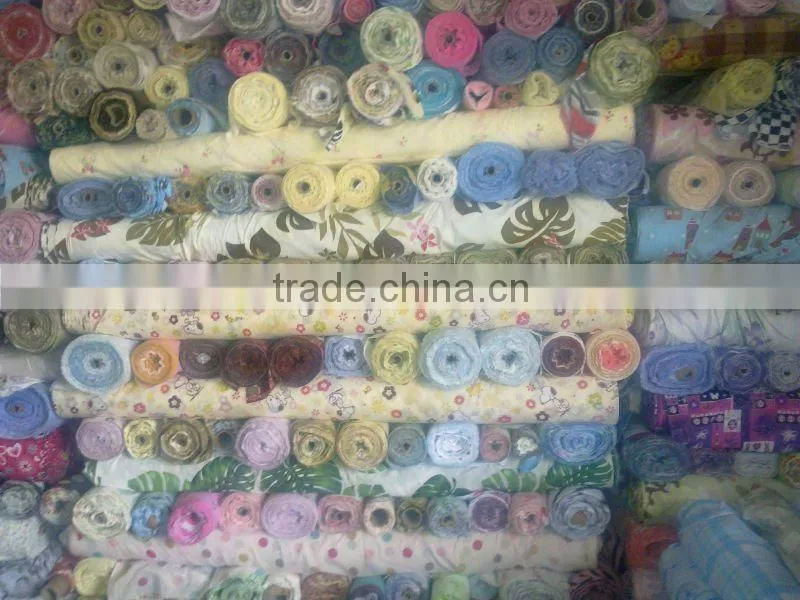 polyester cotton printed stock wholesale poplin fabric