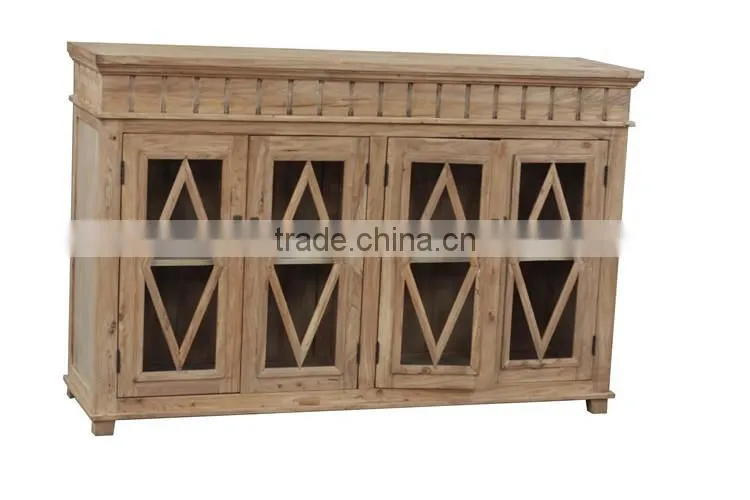 Reproduction anique solid wood wine cabinet