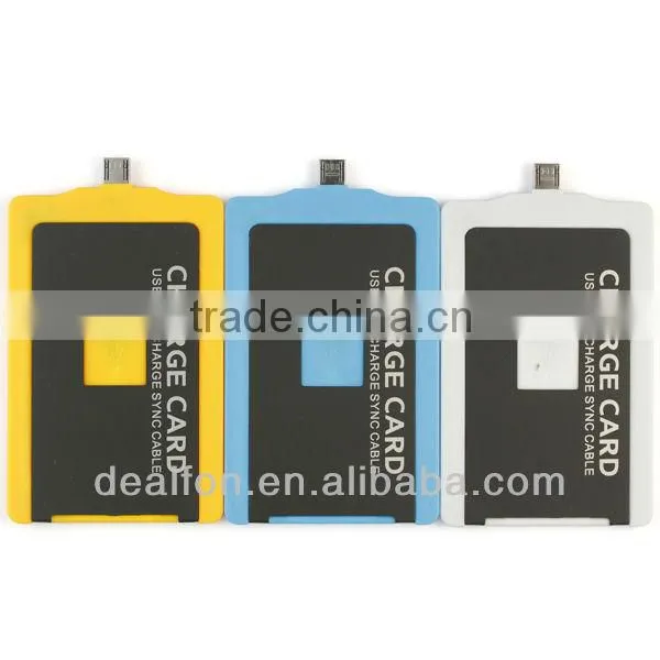 Universal Micro USB Sync And Charge Card for Samsung S4 S3 Note2