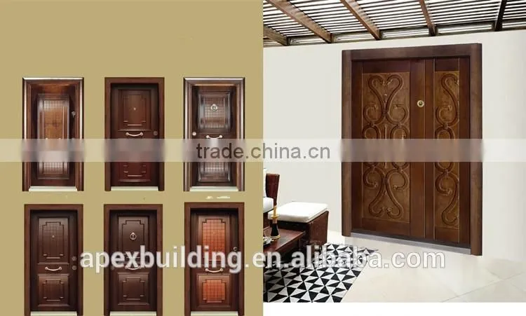 Turkey solid wood armored door armored wood door, bullet proof door ,anti-theft door