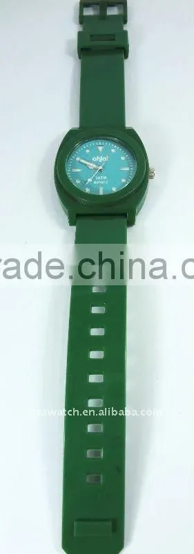 Colorful navy blue cheap PVC strap watch