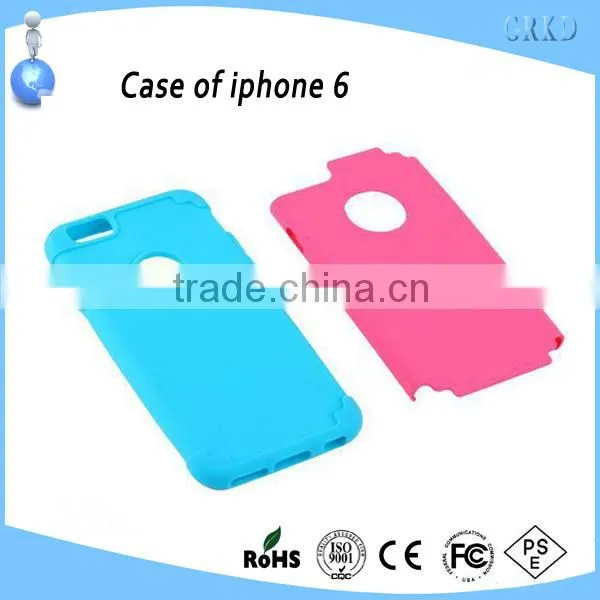 High quality for iphone 6 case pc+silicone case