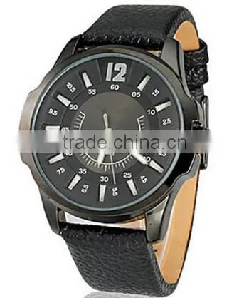 New Fashion Men's watches sport men Quartz Watch with Leather Strap