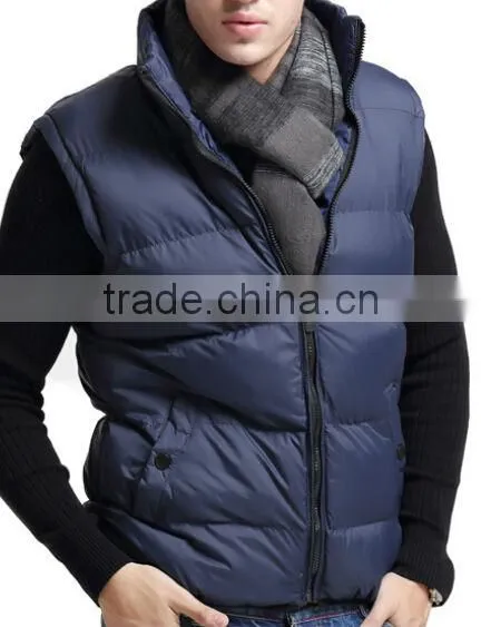 sleeveless winter men plus size down coat