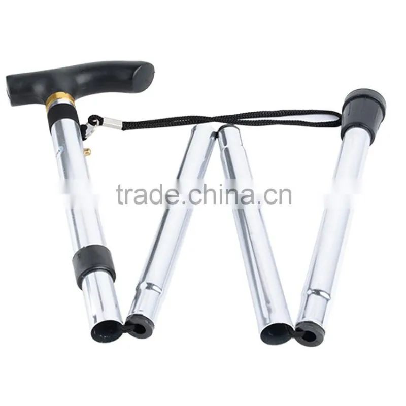 Adjustable Folding Walking Cane Strong Sturdy Aluminum Ergonomic Handle WH000365