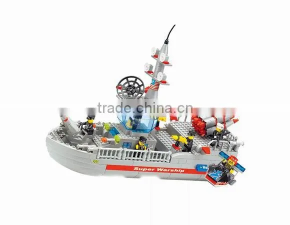 Guangdong 3D military Warship Model block toy
