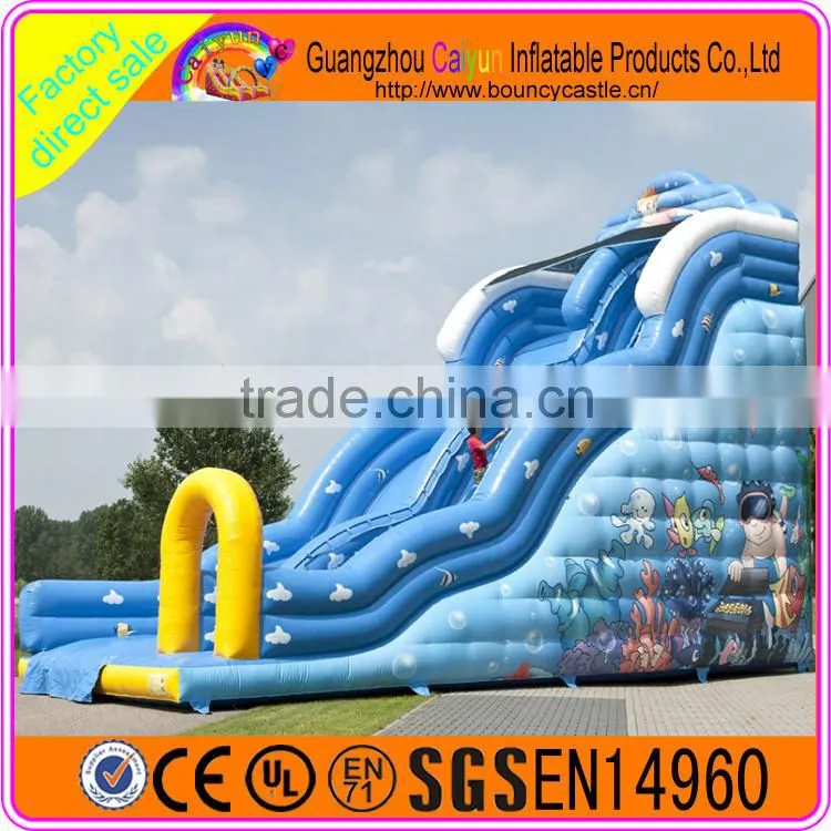 Professional Double Stitching Giant Inflatable Ocean world Slide For Sale