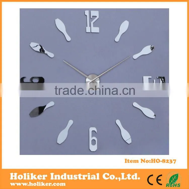 fashion design large DIY hand made wall clocks for home decor