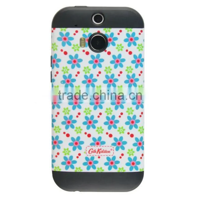New print hybrid phone Case for HTC one M8