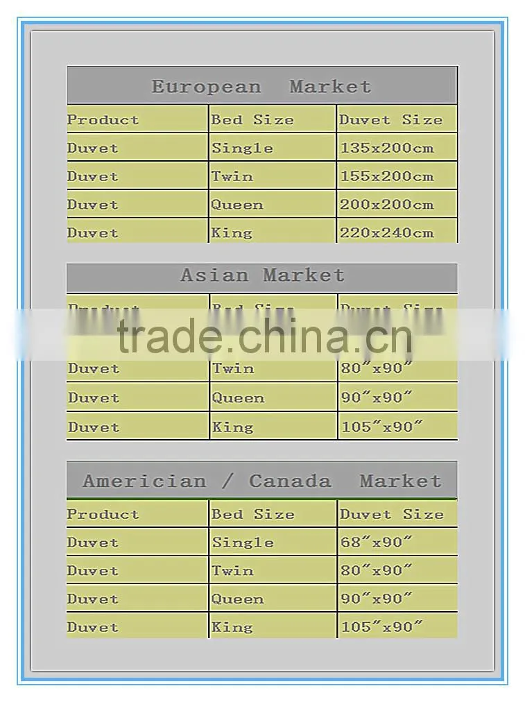 Factory made 2-4cm washed white goose down quilts new technology product in china