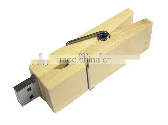 New&latest Design Wooden Peg USB Flash Drive