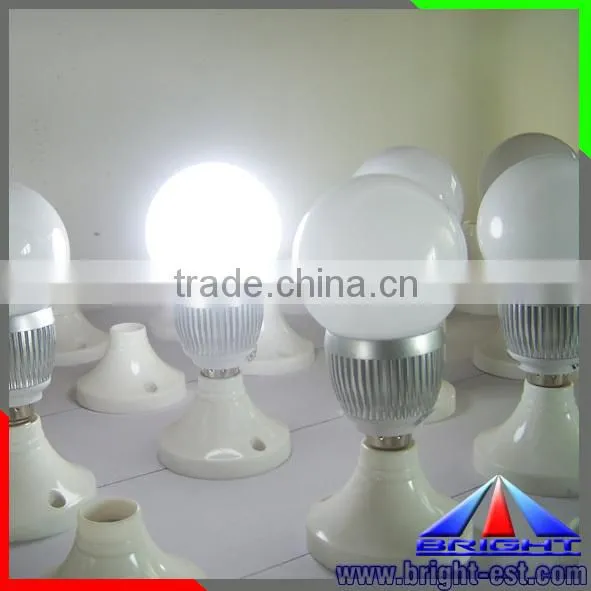 High power led lights E27 light bulb, led bulb of Silver Black shell color