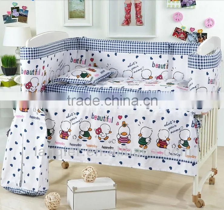 The crib bed sheet set seven stacked