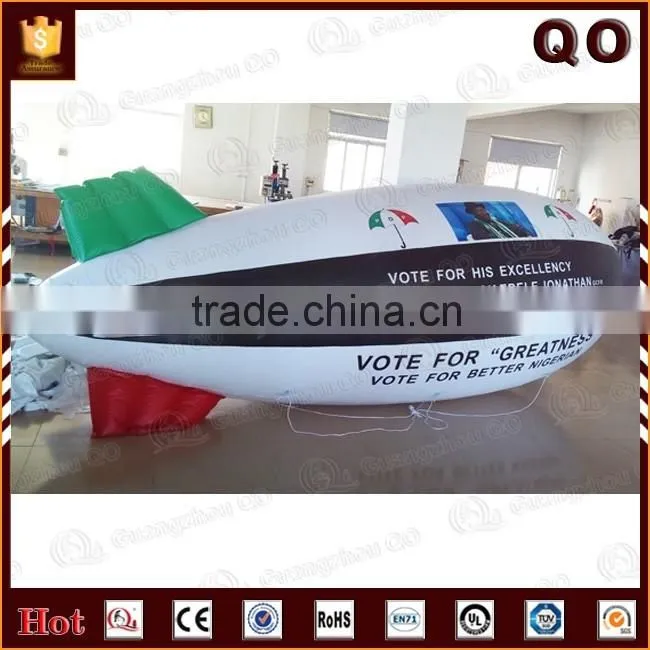 Amezing design helium ball aircraft shaped inflatable floating advertising balloon