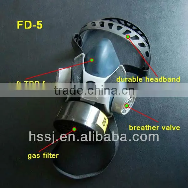 2016 actived carbon filter gas mask military gas mask rubber frame military respirator gas mask supplier in China
