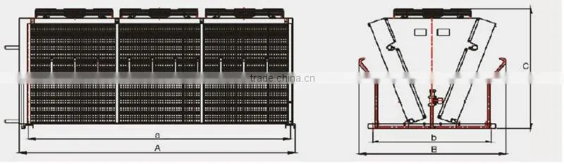 Air Cooled Condenser for Cold, Freezer and Deep-freezing Storage for Fruit, Meat and Vegetable, etc Storage