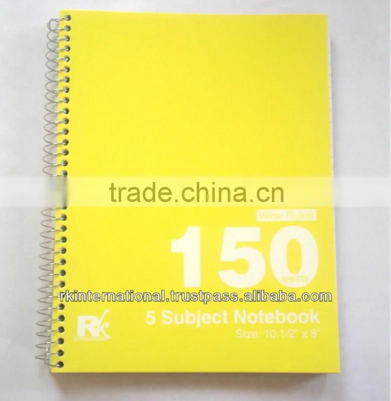 spiral writing notebook,subject spiral notebook