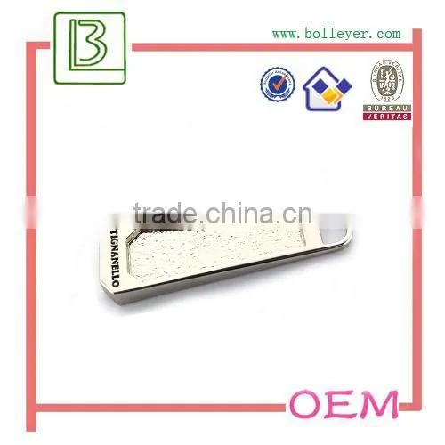 Custom Logo bag accessory metal zipper puller for handbag
