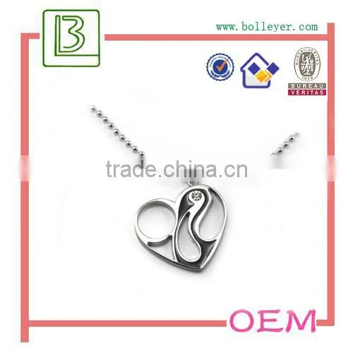 silver logo heart necklace Bridal jewelry bridesmaids gift
