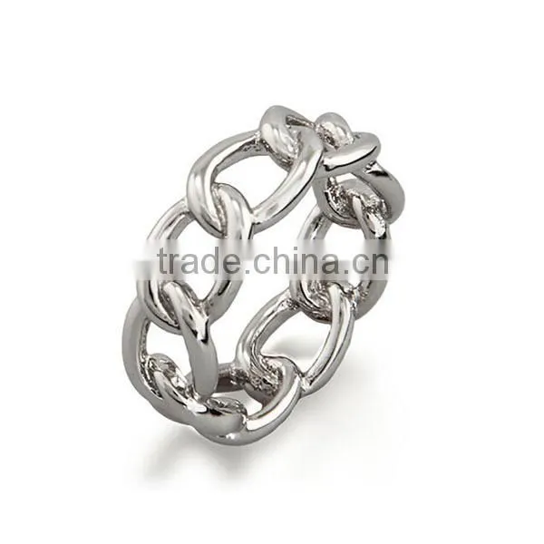 Customized 925 sterling silver Cuban chain link band