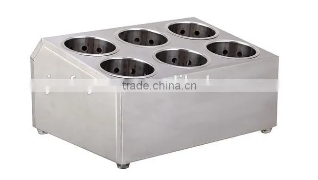 Kitchen organizer double line six grids stainless steel cutlery flatware holder
