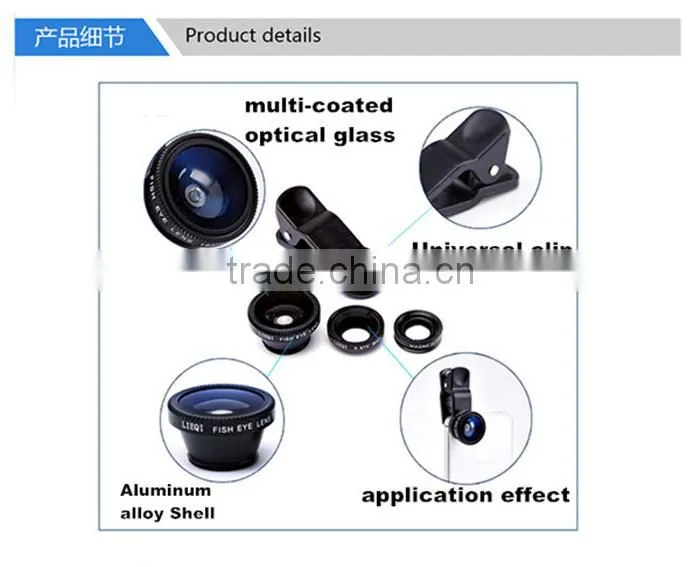 3 in 1 Universal Camera Lens,For Samsung Galaxy S4 Mini Fisheye Lens