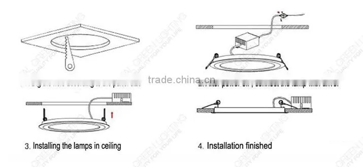 2015 New Design 3W Round SMD 2835 LED Ceiling Panel Light