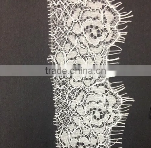 Nylon eyelash lace trim 53mm pattern hotsale