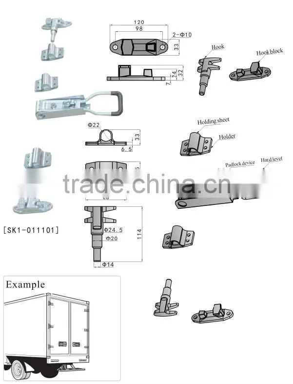 SK1-011101 High quality Truck body Lock,Truck Door Lock