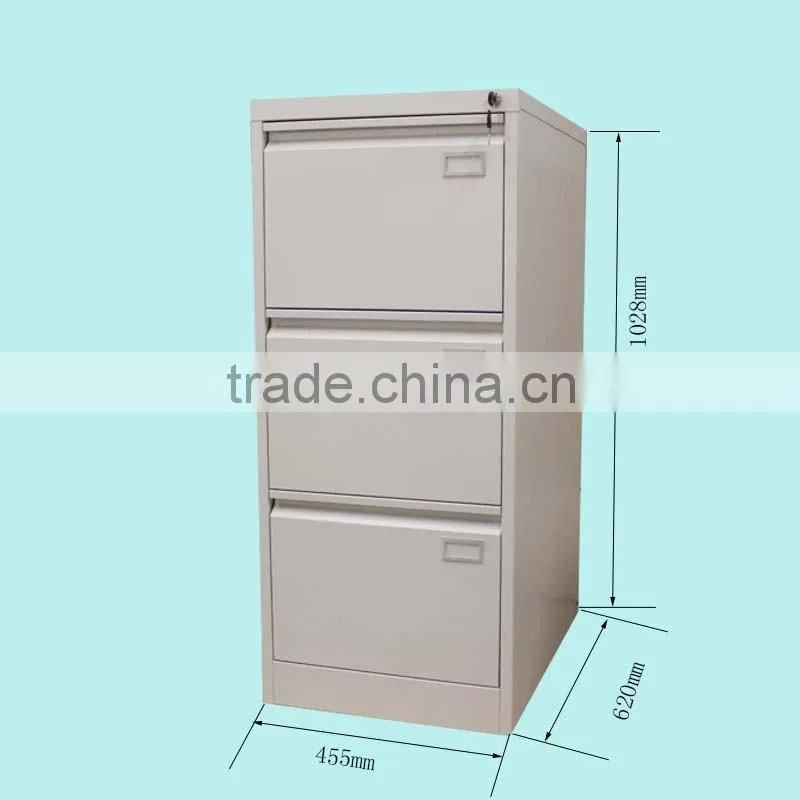 office vertical 3 drawer metal file cabinet for folders