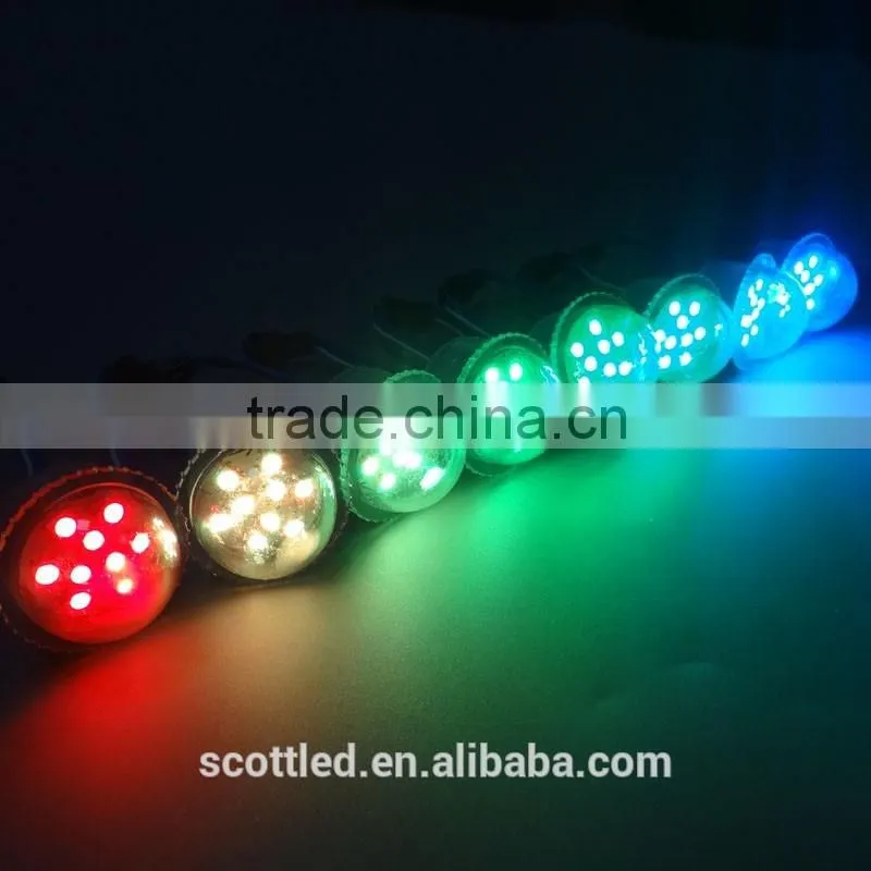 High quality 35mm diameter Led digital pixel lighting used for high building facade lighting,9 leds