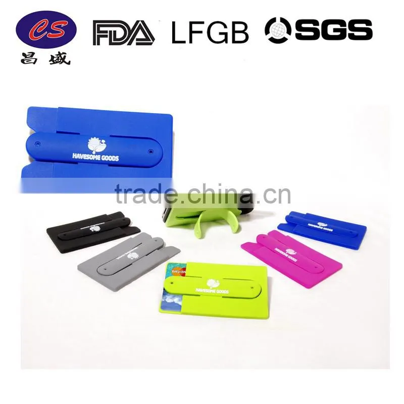 silicone rubber credit card holder for cellphone