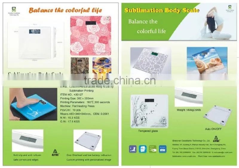 Color Fish SBS30-D, Scale Sublimation body scale, high quality body scale, custom bathroom scale, personalized body fat scale