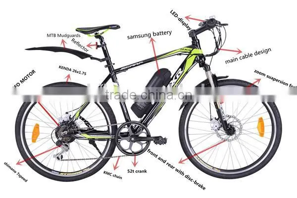 MARS TDE02Z Electric Bicycle with 8fun motor li-battery