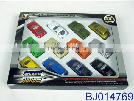 2pcs pull back die cast racing car with light and music