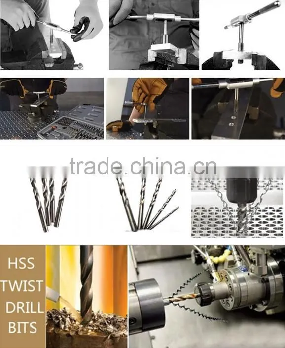 Din Metric Standard Tapping Tools Set, 7 Piece Taps, 7 Pieces Drills, 1 Piece Tap Wrench M3-M12