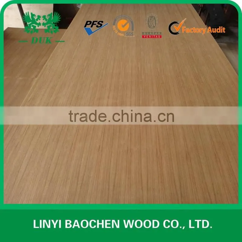 2.5mm-18mm teak fancy mdf /teak veneer MDF Q/C , C/C