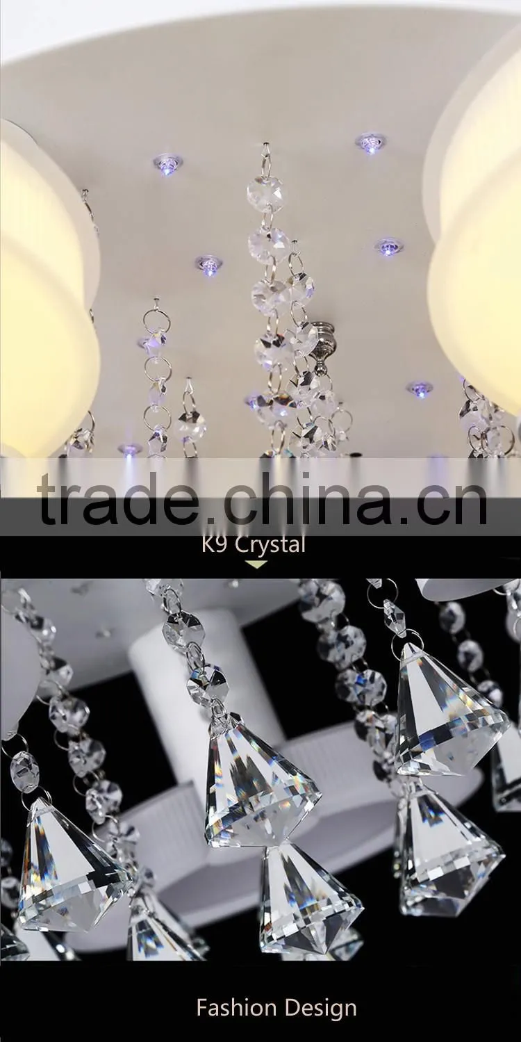 Elegant Ceiling Lights for Restaurant 5 Lights 220V Crystal Ceiling Lamp