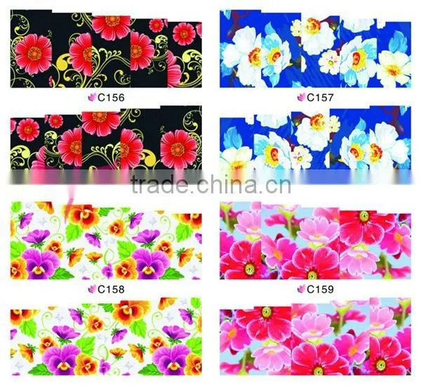 2015 new nail art transfer foil sticker,fashion waterproof nail strips,water transfer nail art stickers