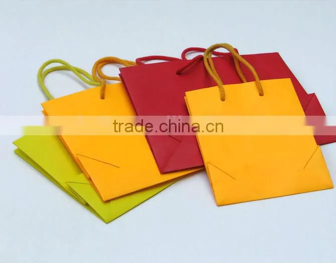 Multicolor reusable Kraft paper folding shopping bags