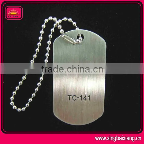 Cheap custom wholesale dog tags with necklace