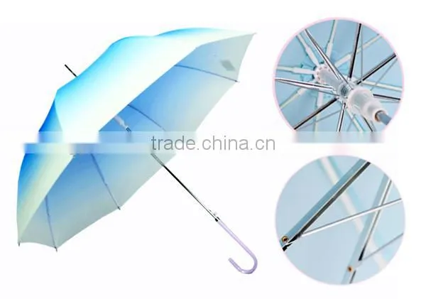 Long Umbrella for Rain and Sun, Color Changing Rain Umbrella