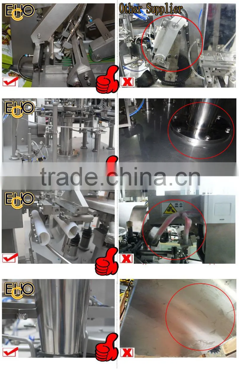 High speed new condition and grade rotary premade stand up bag counting full automatic Beverage Carousel type Bagger